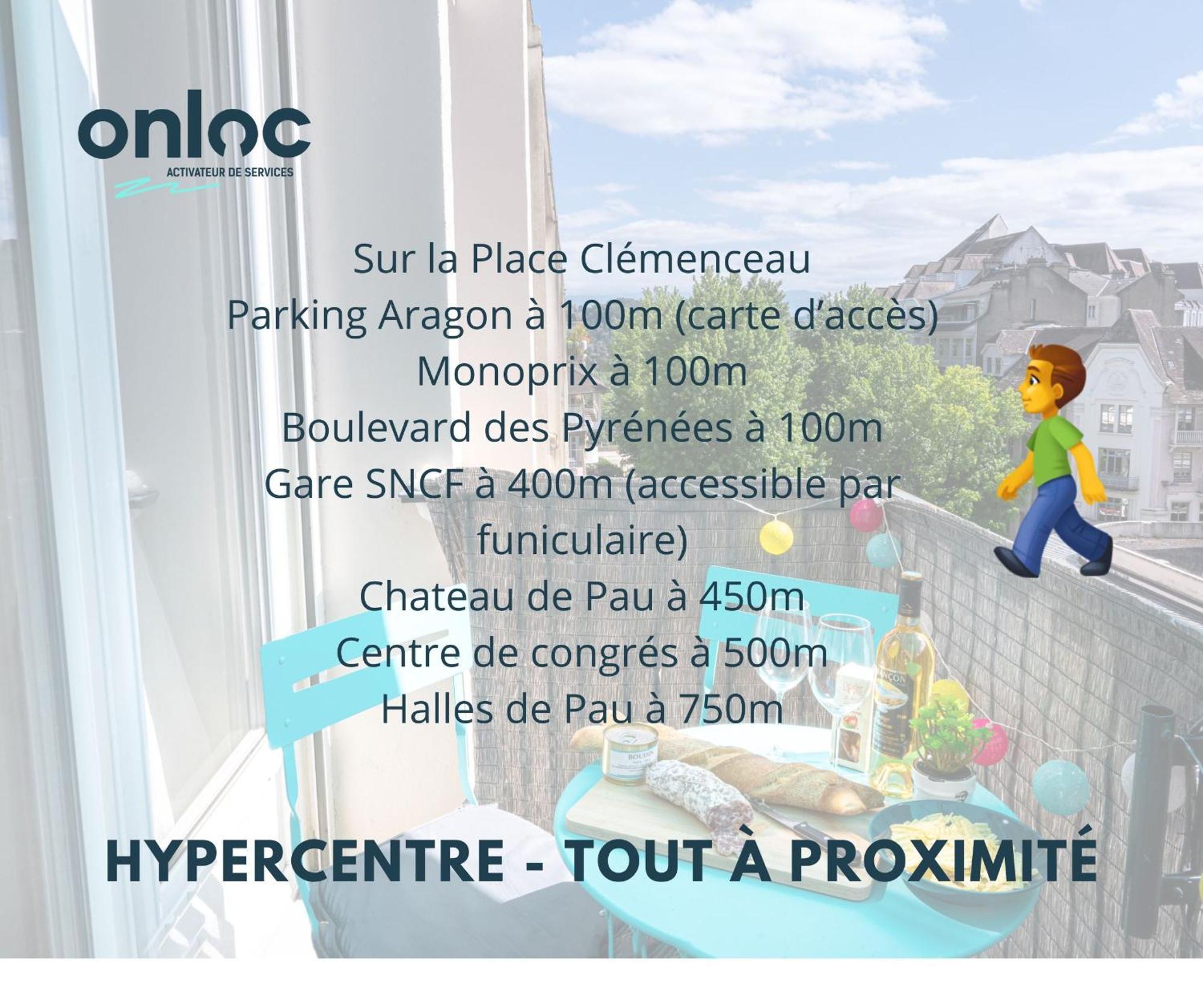 Au Palais Des Pyrenees! Hyper Centre -Clim-Balcon-Parking Gratuit Διαμέρισμα Pau Εξωτερικό φωτογραφία
